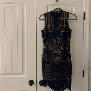 Navy lace dress